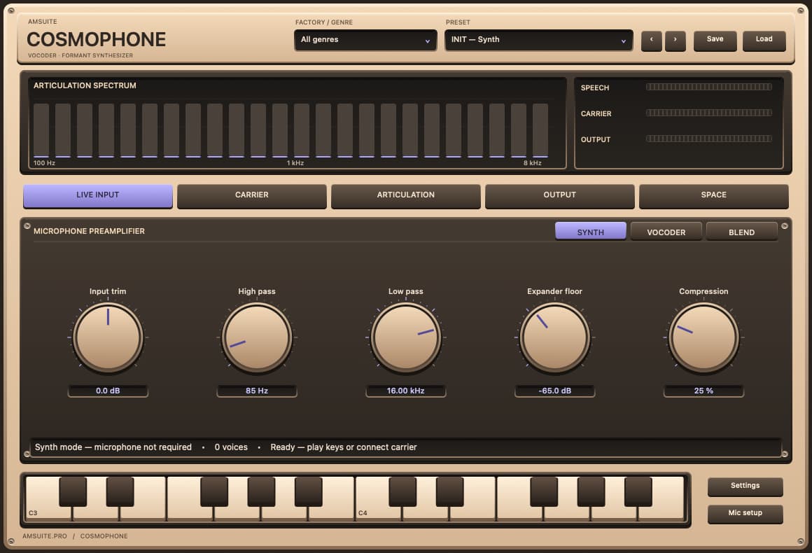 COSMOPHONE native plugin interface