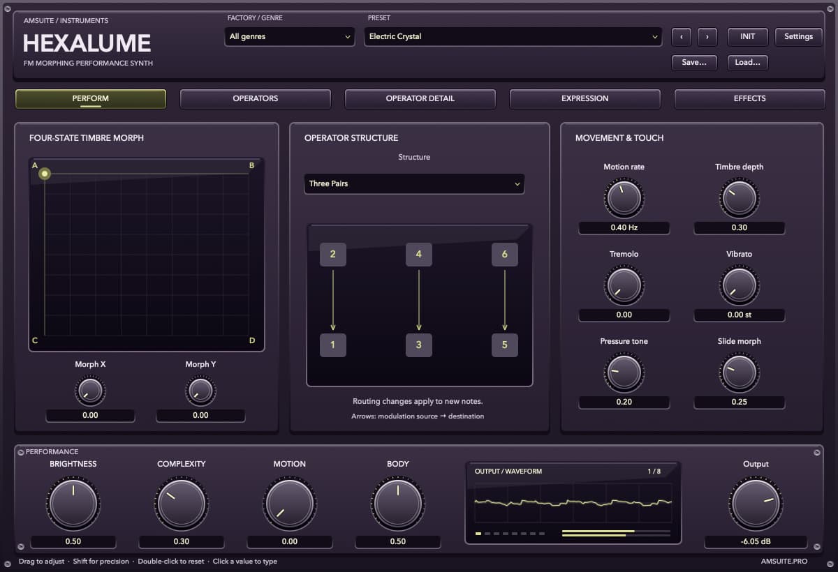 HEXALUME native plugin interface